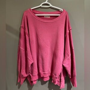 We the Free Camden sweater HOT pink